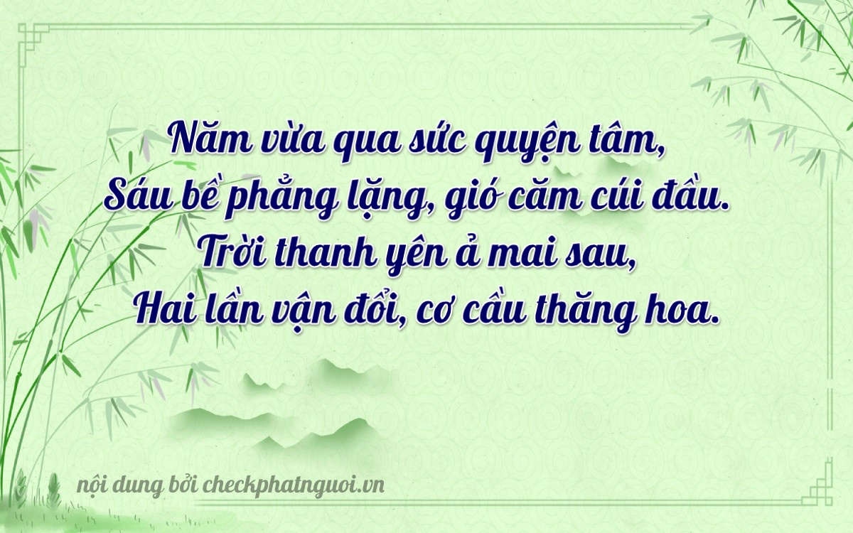 Bài thơ ý nghĩa cho <b>biển số 29S-66692</b> tại website checkphatnguoi.vn