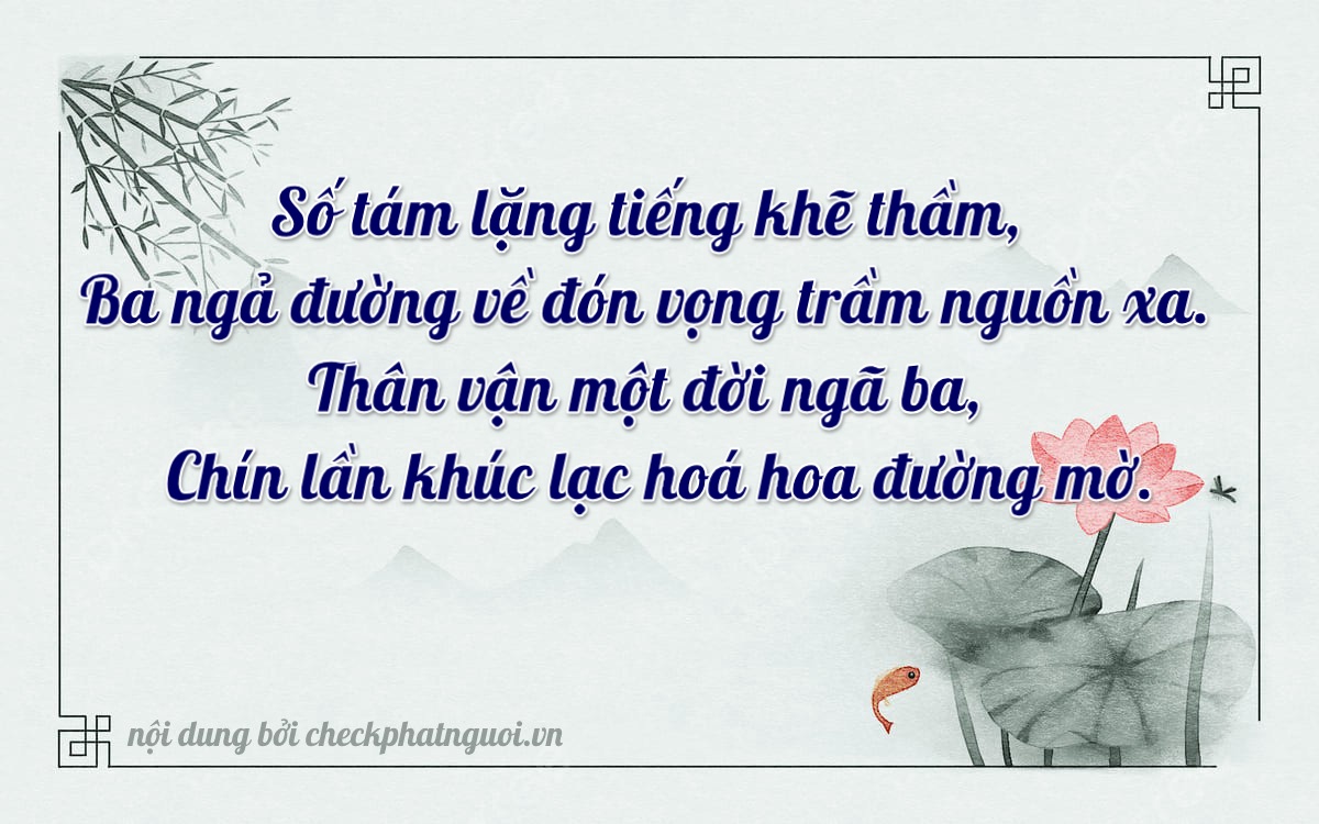 Bài thơ ý nghĩa cho <b>biển số 29S6-83196</b> tại website checkphatnguoi.vn