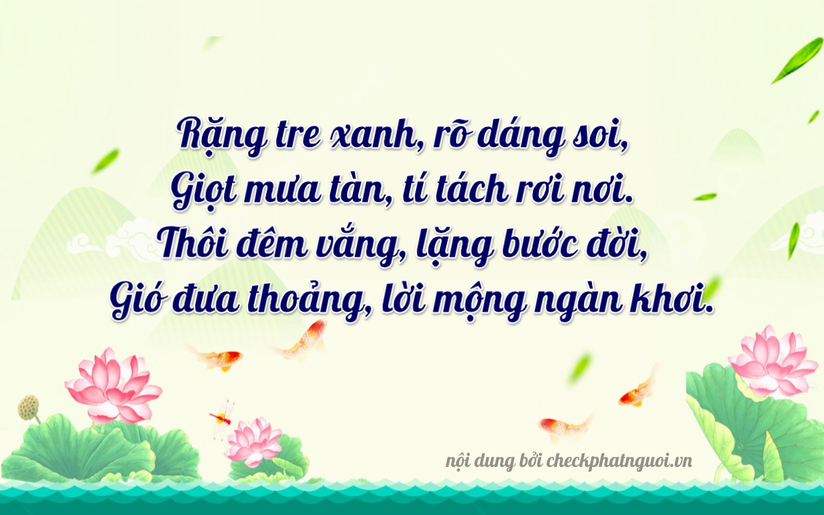 Bài thơ ý nghĩa cho <b>biển số 29S7-05746</b> tại website checkphatnguoi.vn