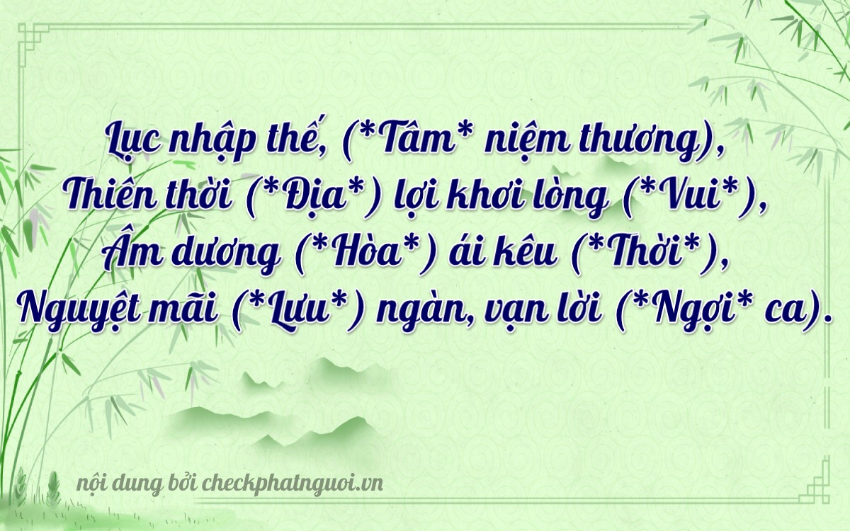 Bài thơ ý nghĩa cho <b>biển số 29S7-06616</b> tại website checkphatnguoi.vn