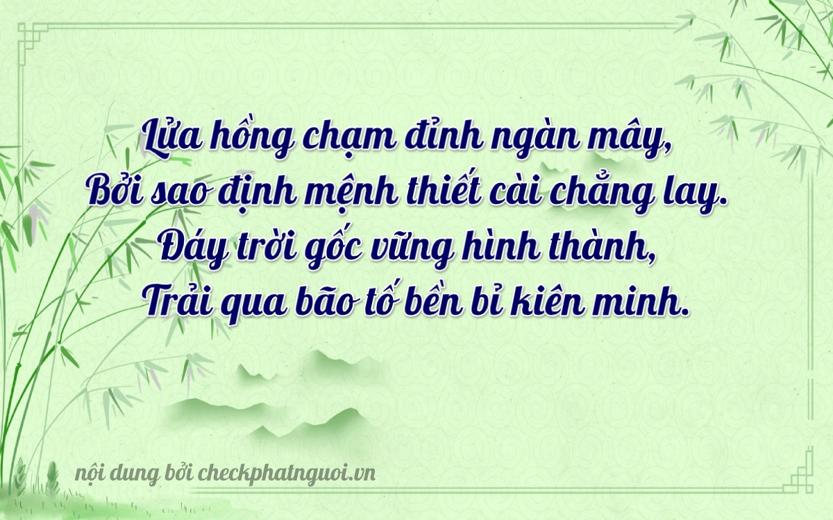 Bài thơ ý nghĩa cho <b>biển số 29T1-11179</b> tại website checkphatnguoi.vn