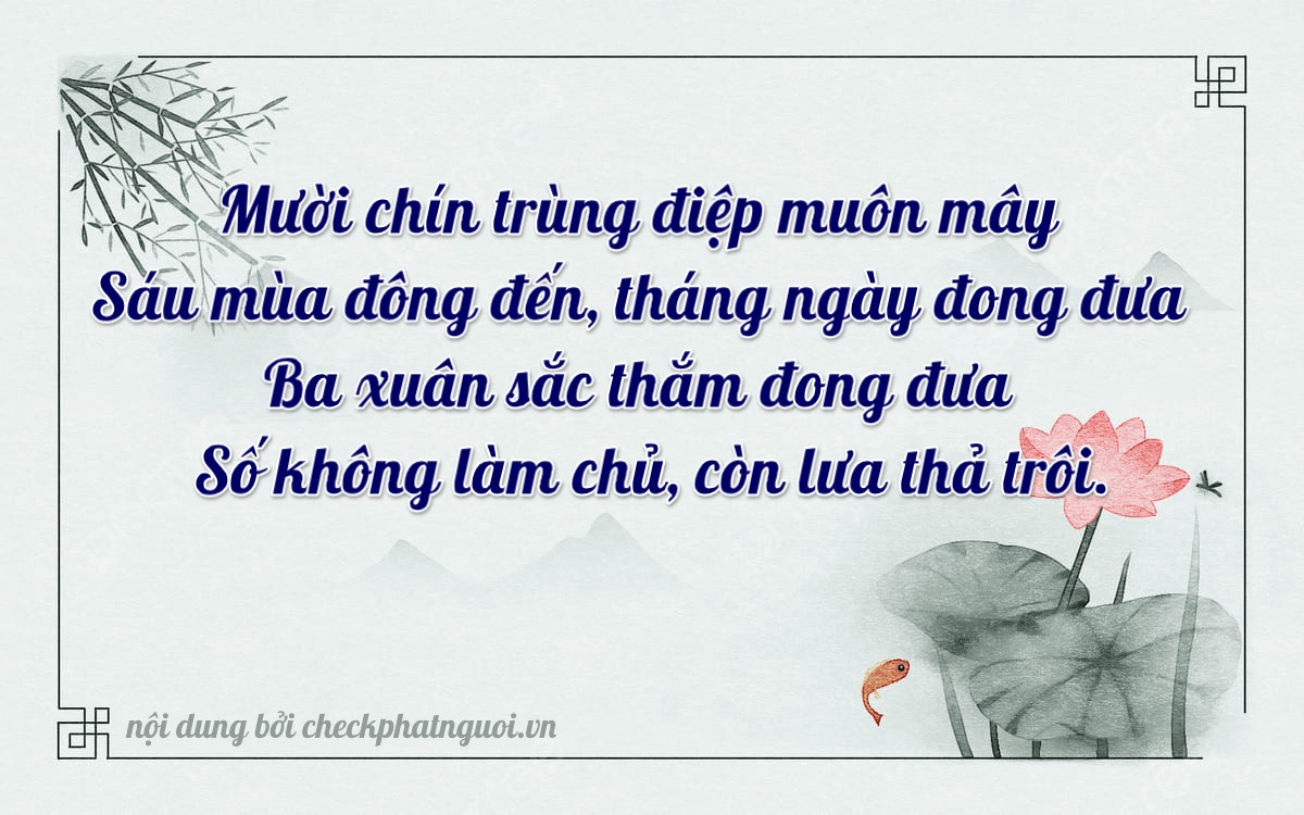 Bài thơ ý nghĩa cho <b>biển số 29T1-19630</b> tại website checkphatnguoi.vn