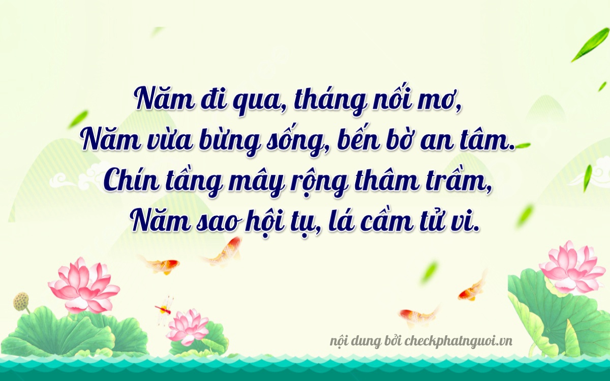 Bài thơ ý nghĩa cho <b>biển số 29T2-05985</b> tại website checkphatnguoi.vn