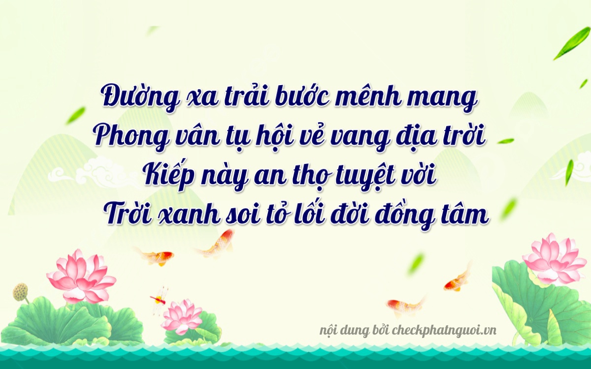 Bài thơ ý nghĩa cho <b>biển số 29T2-14929</b> tại website checkphatnguoi.vn