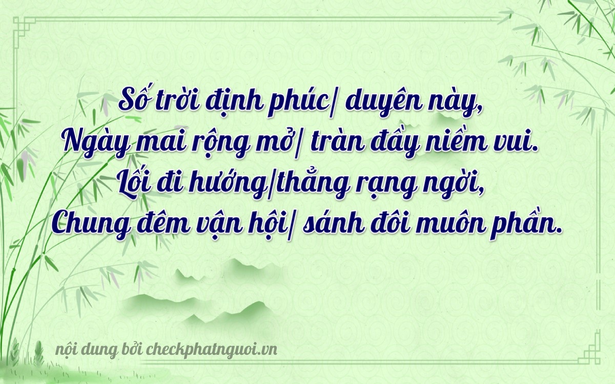 Bài thơ ý nghĩa cho <b>biển số 29T2-21566</b> tại website checkphatnguoi.vn