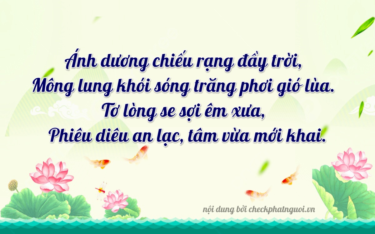 Bài thơ ý nghĩa cho <b>biển số 29T2-83472</b> tại website checkphatnguoi.vn