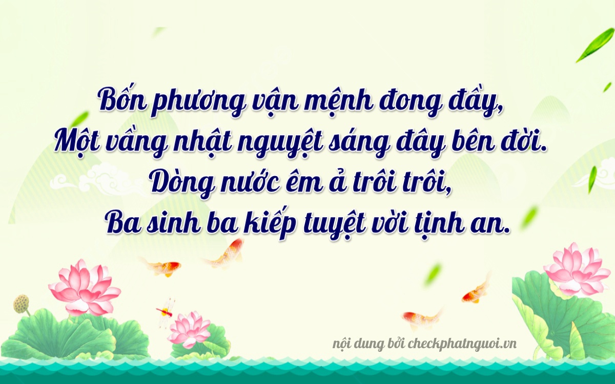 Bài thơ ý nghĩa cho <b>biển số 29T-41234</b> tại website checkphatnguoi.vn