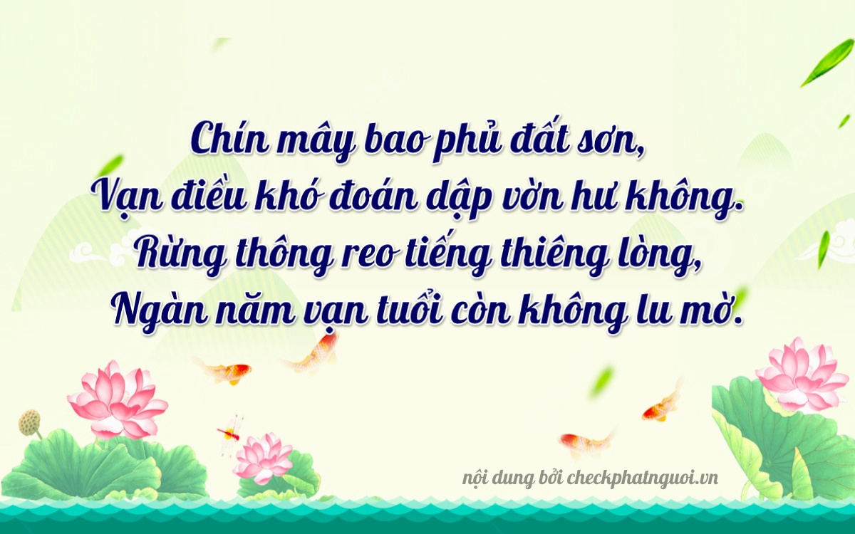 Bài thơ ý nghĩa cho <b>biển số 29T-82606</b> tại website checkphatnguoi.vn