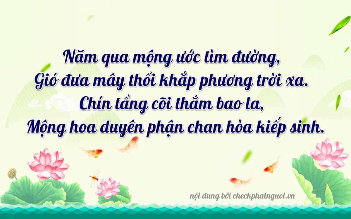 Bài thơ ý nghĩa cho <b>biển số 29U1-51990</b> tại website checkphatnguoi.vn