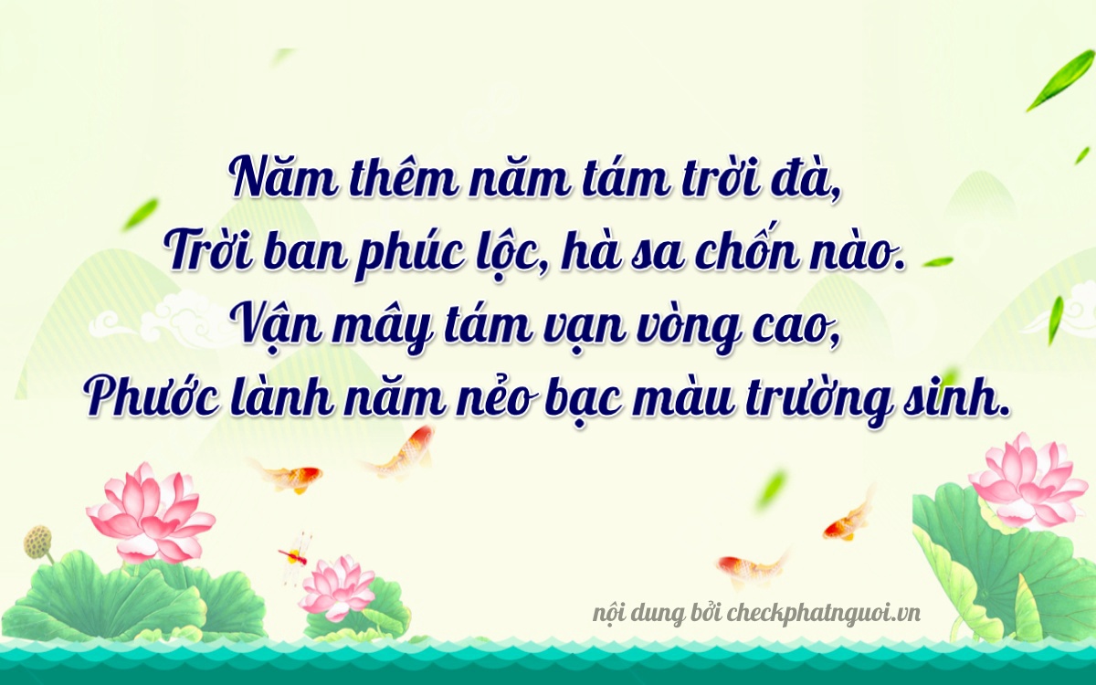 Bài thơ ý nghĩa cho <b>biển số 29V1-83585</b> tại website checkphatnguoi.vn