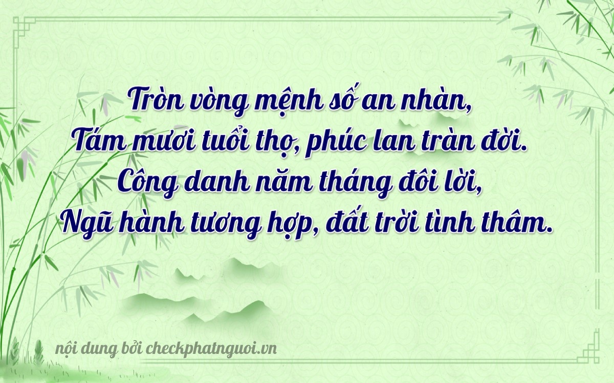 Bài thơ ý nghĩa cho <b>biển số 29V-18805</b> tại website checkphatnguoi.vn