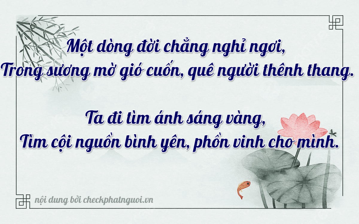 Bài thơ ý nghĩa cho <b>biển số 29V5-10161</b> tại website checkphatnguoi.vn