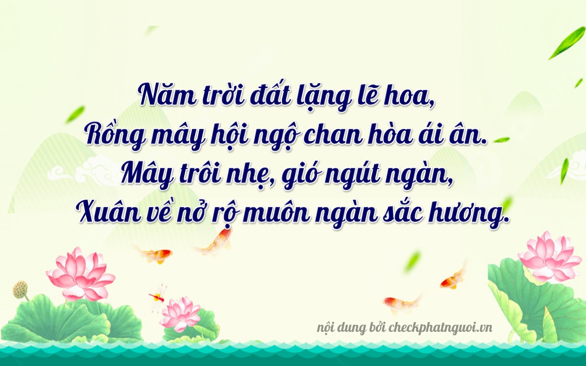 Bài thơ ý nghĩa cho <b>biển số 29V5-50352</b> tại website checkphatnguoi.vn