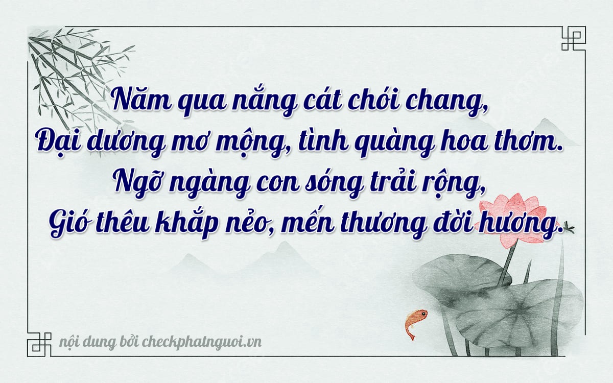 Bài thơ ý nghĩa cho <b>biển số 29V5-52186</b> tại website checkphatnguoi.vn