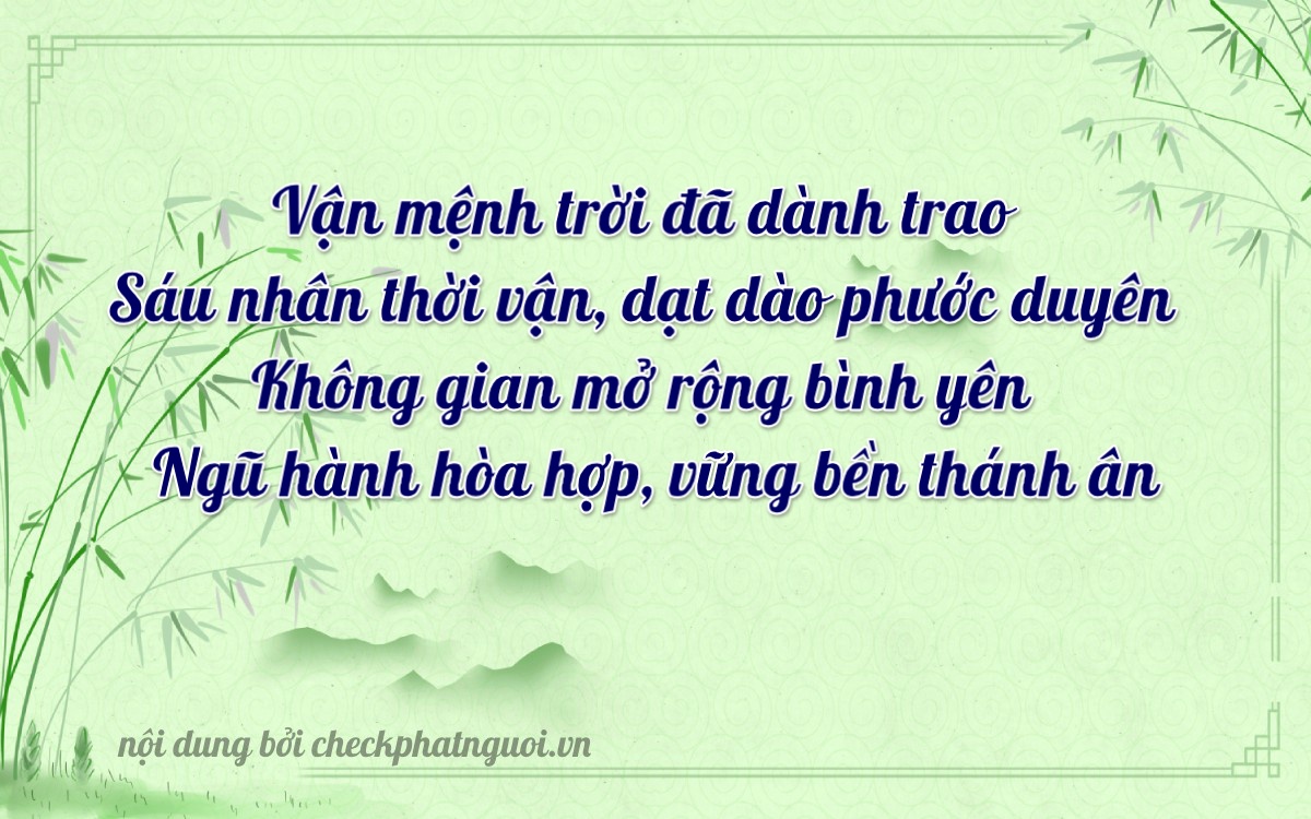 Bài thơ ý nghĩa cho <b>biển số 29V5-60151</b> tại website checkphatnguoi.vn