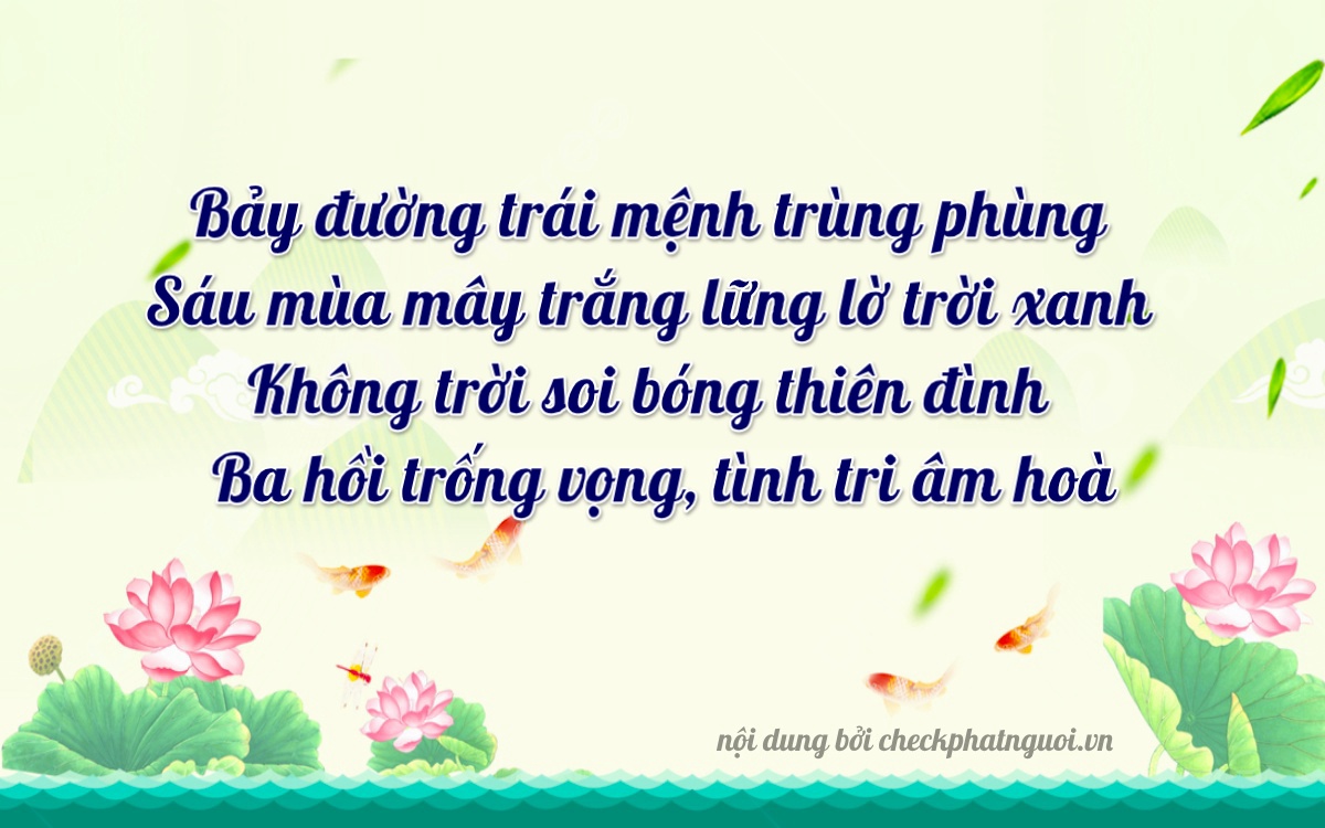 Bài thơ ý nghĩa cho <b>biển số 29V5-76030</b> tại website checkphatnguoi.vn