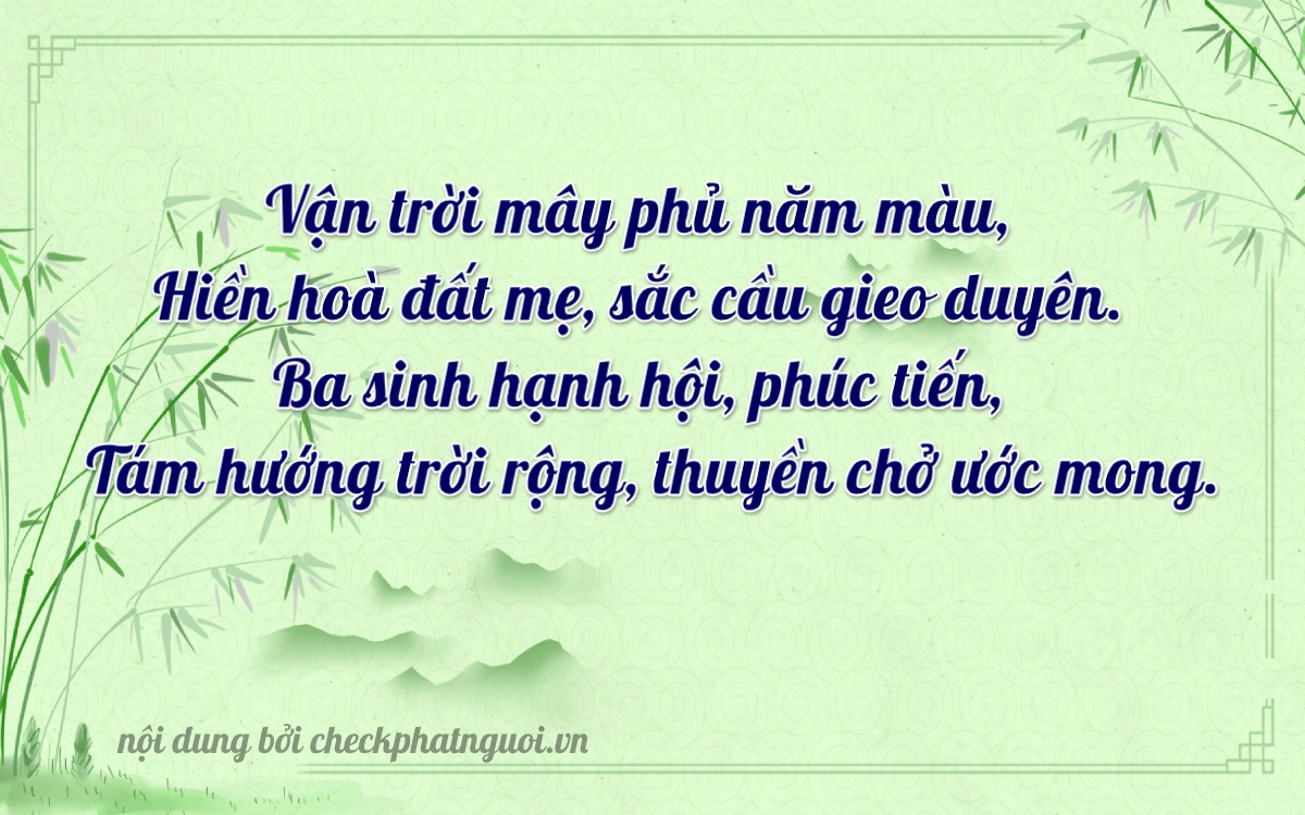 Bài thơ ý nghĩa cho <b>biển số 29V5-76368</b> tại website checkphatnguoi.vn