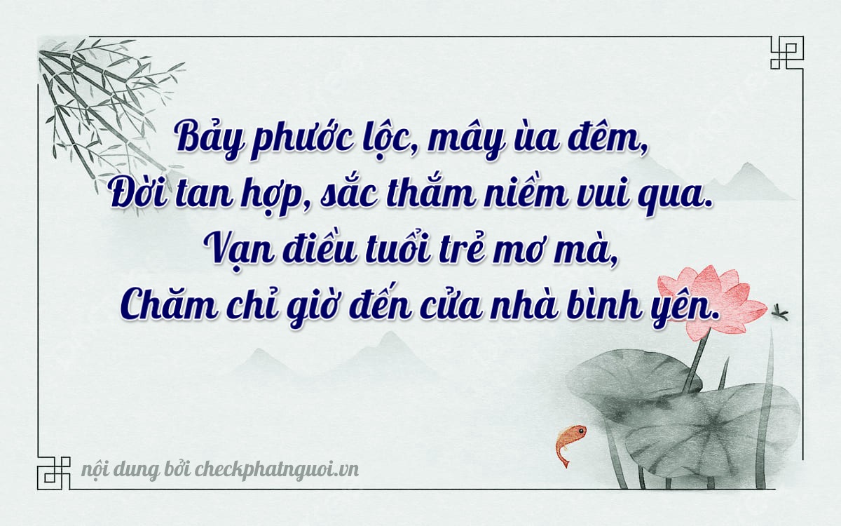 Bài thơ ý nghĩa cho <b>biển số 29V7-07624</b> tại website checkphatnguoi.vn