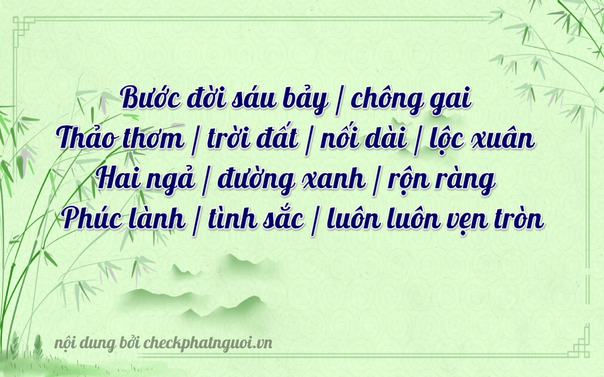 Bài thơ ý nghĩa cho <b>biển số 29V7-62679</b> tại website checkphatnguoi.vn