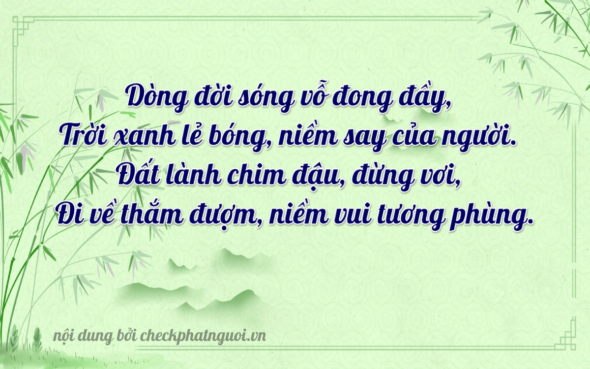Bài thơ ý nghĩa cho <b>biển số 29V7-62993</b> tại website checkphatnguoi.vn