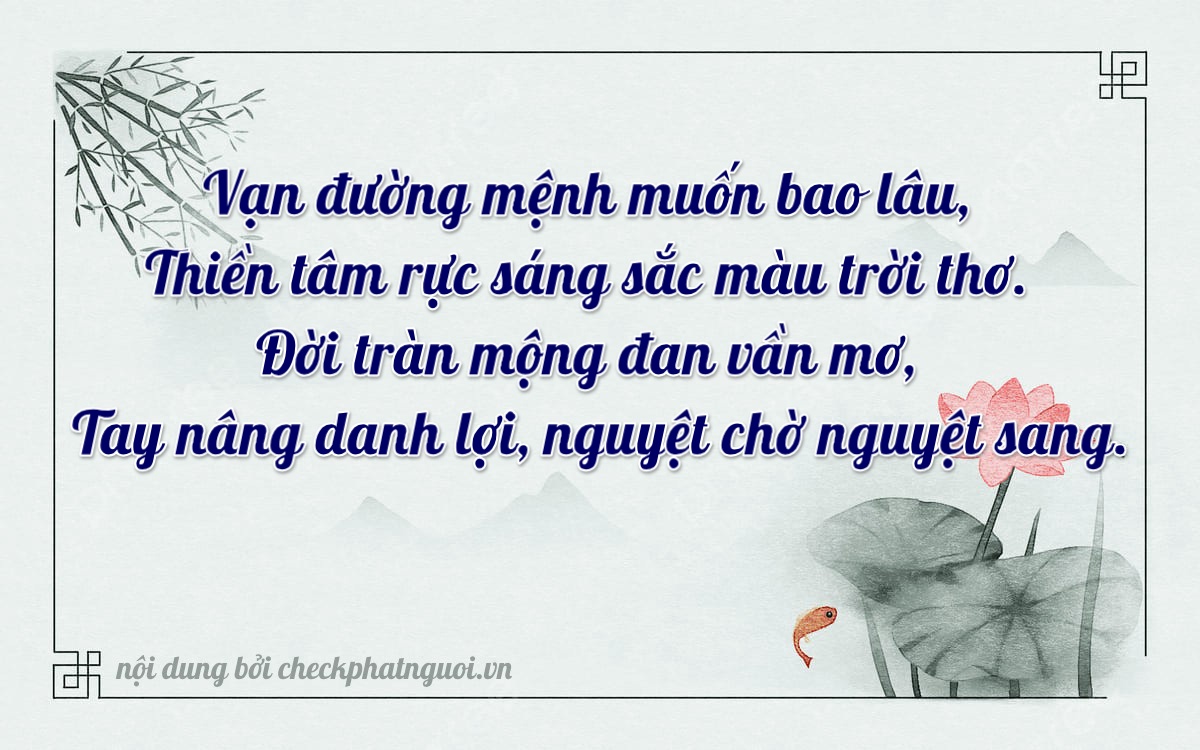 Bài thơ ý nghĩa cho <b>biển số 29X2-12678</b> tại website checkphatnguoi.vn