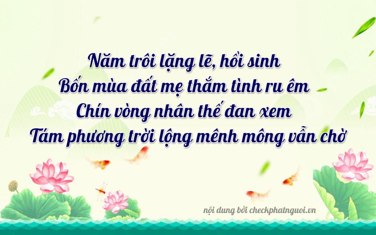 Bài thơ ý nghĩa cho <b>biển số 29X3-45985</b> tại website checkphatnguoi.vn