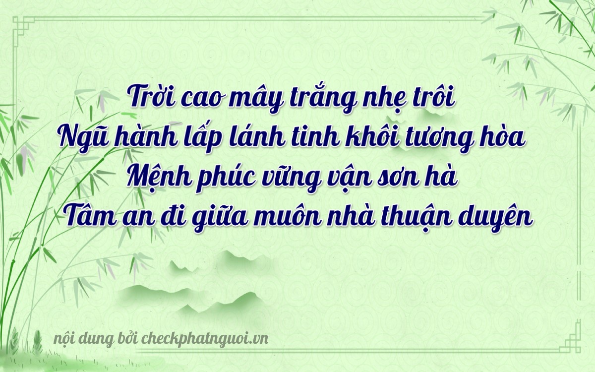 Bài thơ ý nghĩa cho <b>biển số 29X5-51508</b> tại website checkphatnguoi.vn