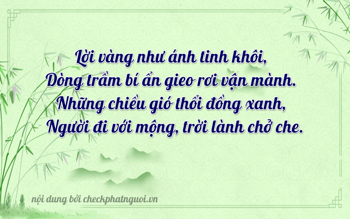 Bài thơ ý nghĩa cho <b>biển số 29X5-56779</b> tại website checkphatnguoi.vn