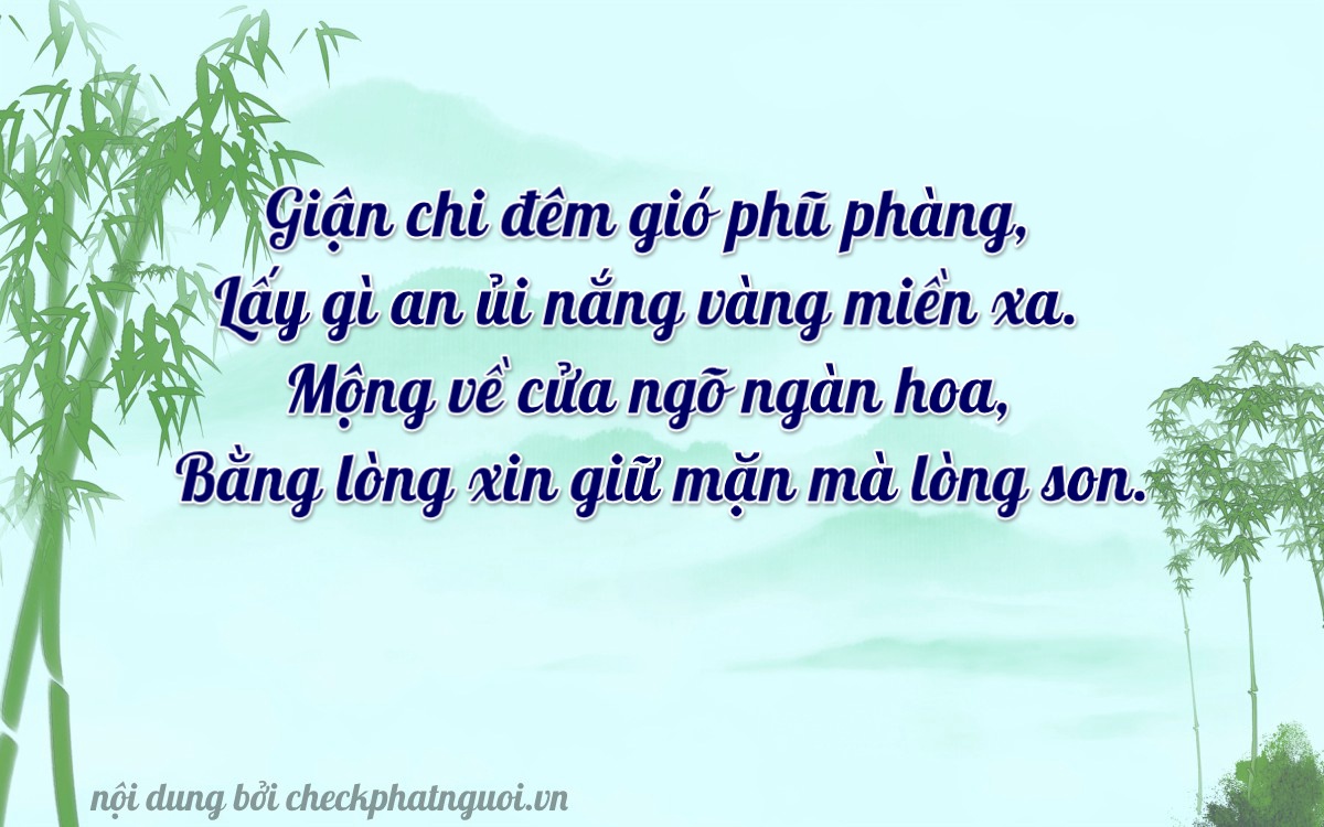 Bài thơ ý nghĩa cho <b>biển số 29X5-63095</b> tại website checkphatnguoi.vn