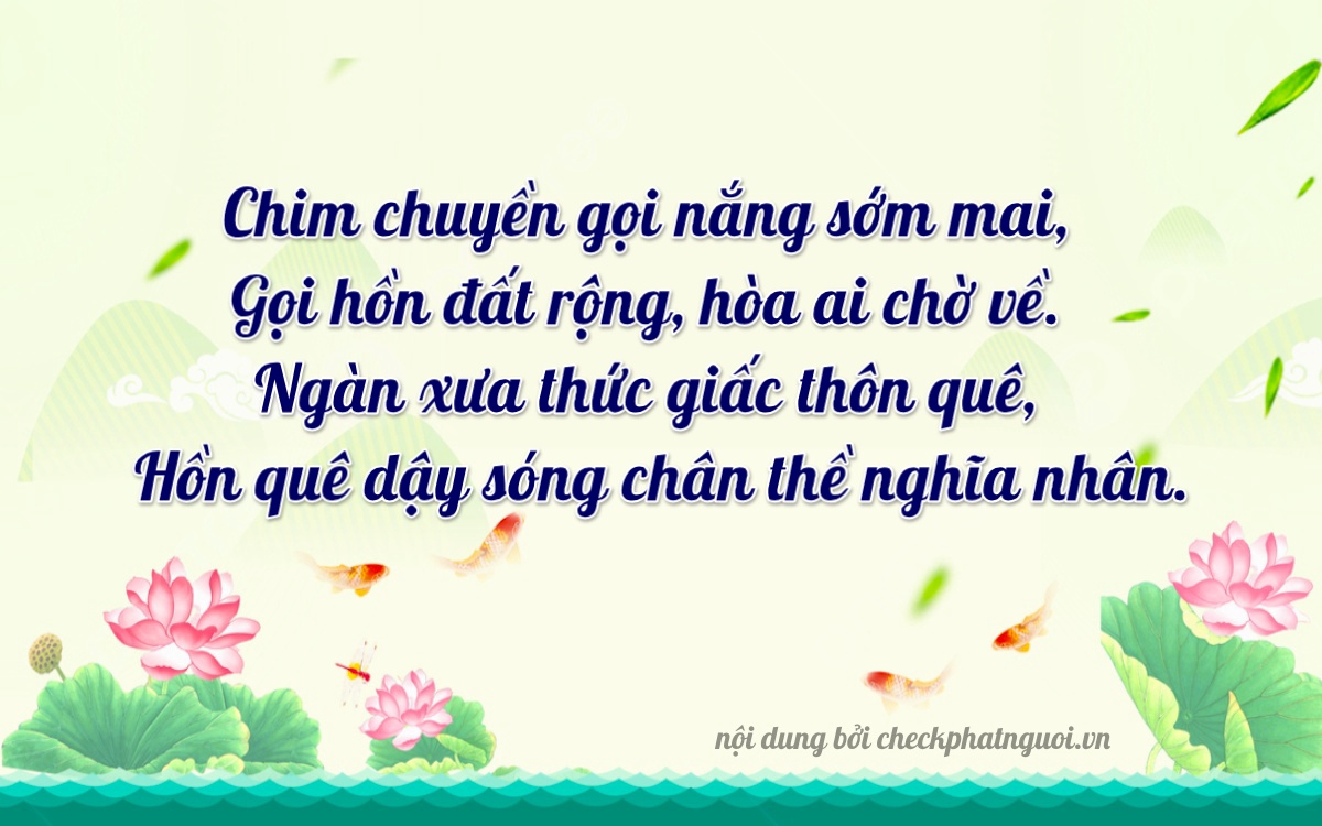 Bài thơ ý nghĩa cho <b>biển số 29X5-81722</b> tại website checkphatnguoi.vn