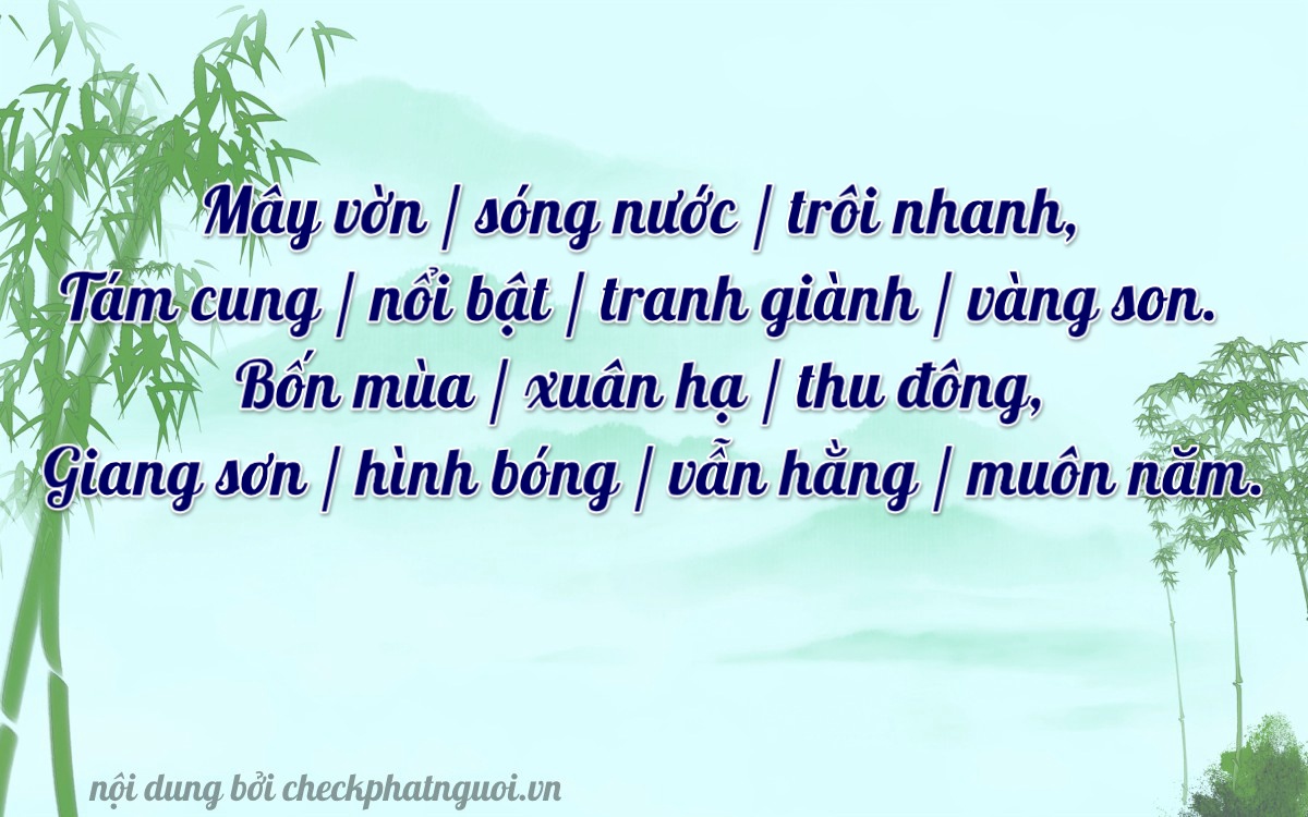 Bài thơ ý nghĩa cho <b>biển số 29X5-83463</b> tại website checkphatnguoi.vn