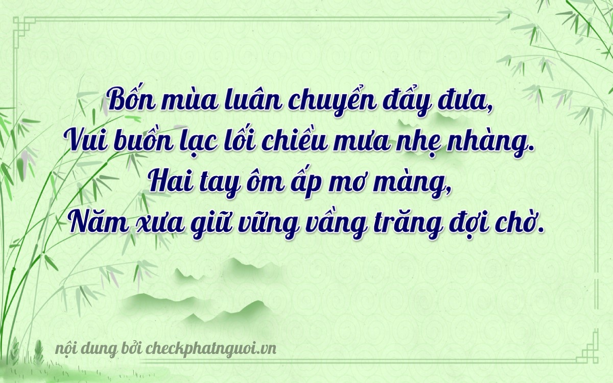 Bài thơ ý nghĩa cho <b>biển số 29X7-42557</b> tại website checkphatnguoi.vn