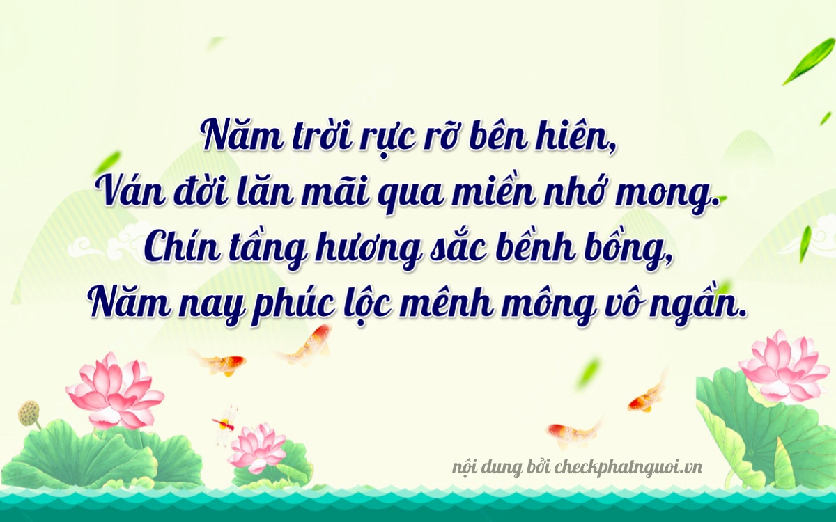 Bài thơ ý nghĩa cho <b>biển số 29X7-49749</b> tại website checkphatnguoi.vn