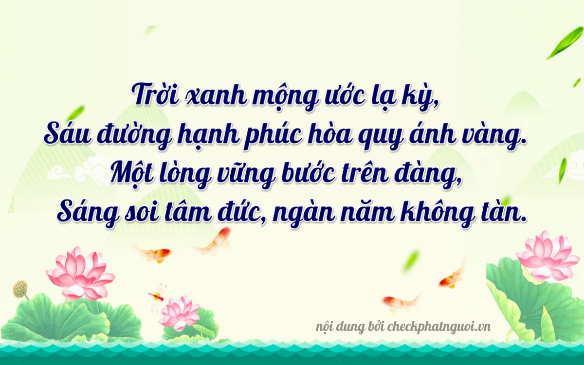 Bài thơ ý nghĩa cho <b>biển số 29X7-66163</b> tại website checkphatnguoi.vn
