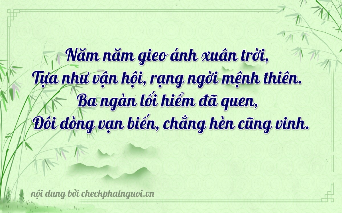 Bài thơ ý nghĩa cho <b>biển số 29Y3-50329</b> tại website checkphatnguoi.vn