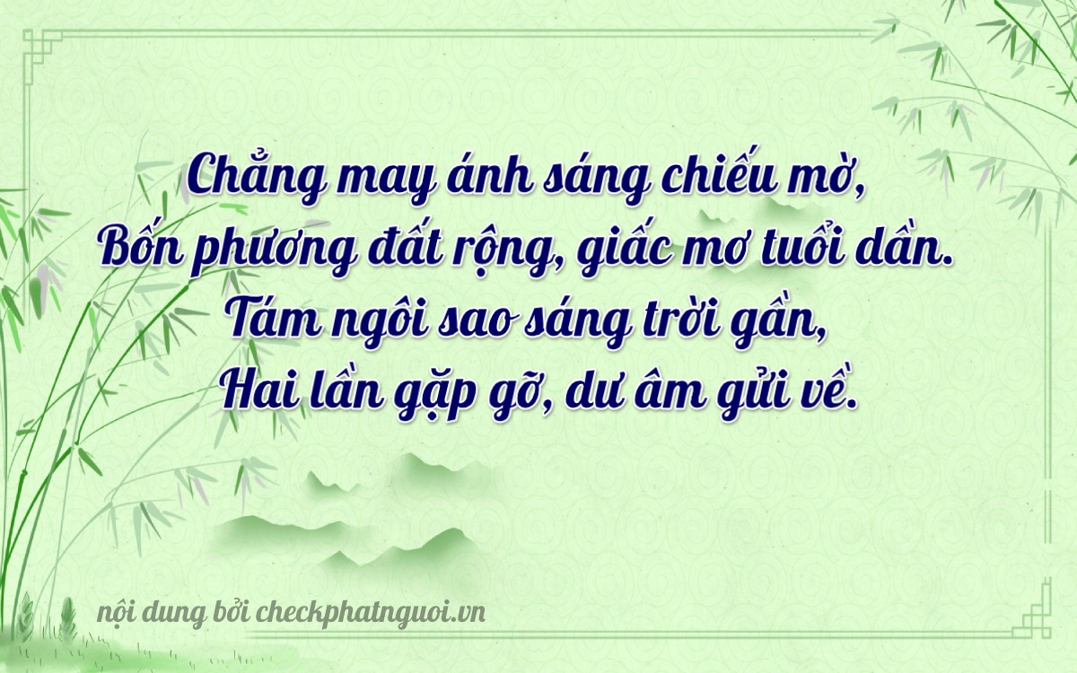 Bài thơ ý nghĩa cho <b>biển số 29Y3-72892</b> tại website checkphatnguoi.vn