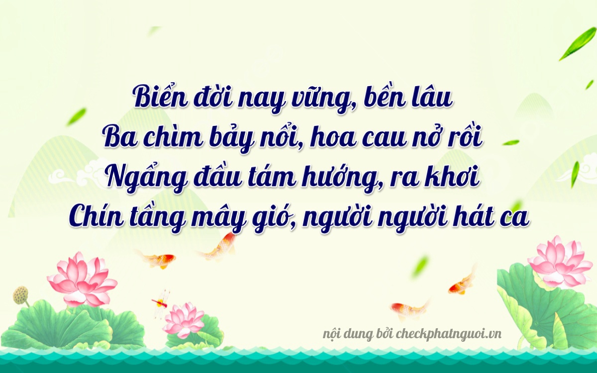 Bài thơ ý nghĩa cho <b>biển số 29Y-37898</b> tại website checkphatnguoi.vn