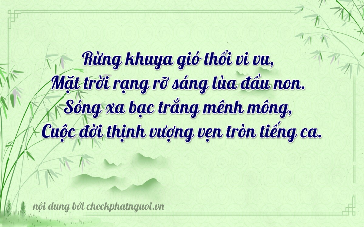 Bài thơ ý nghĩa cho <b>biển số 29Y-41233</b> tại website checkphatnguoi.vn