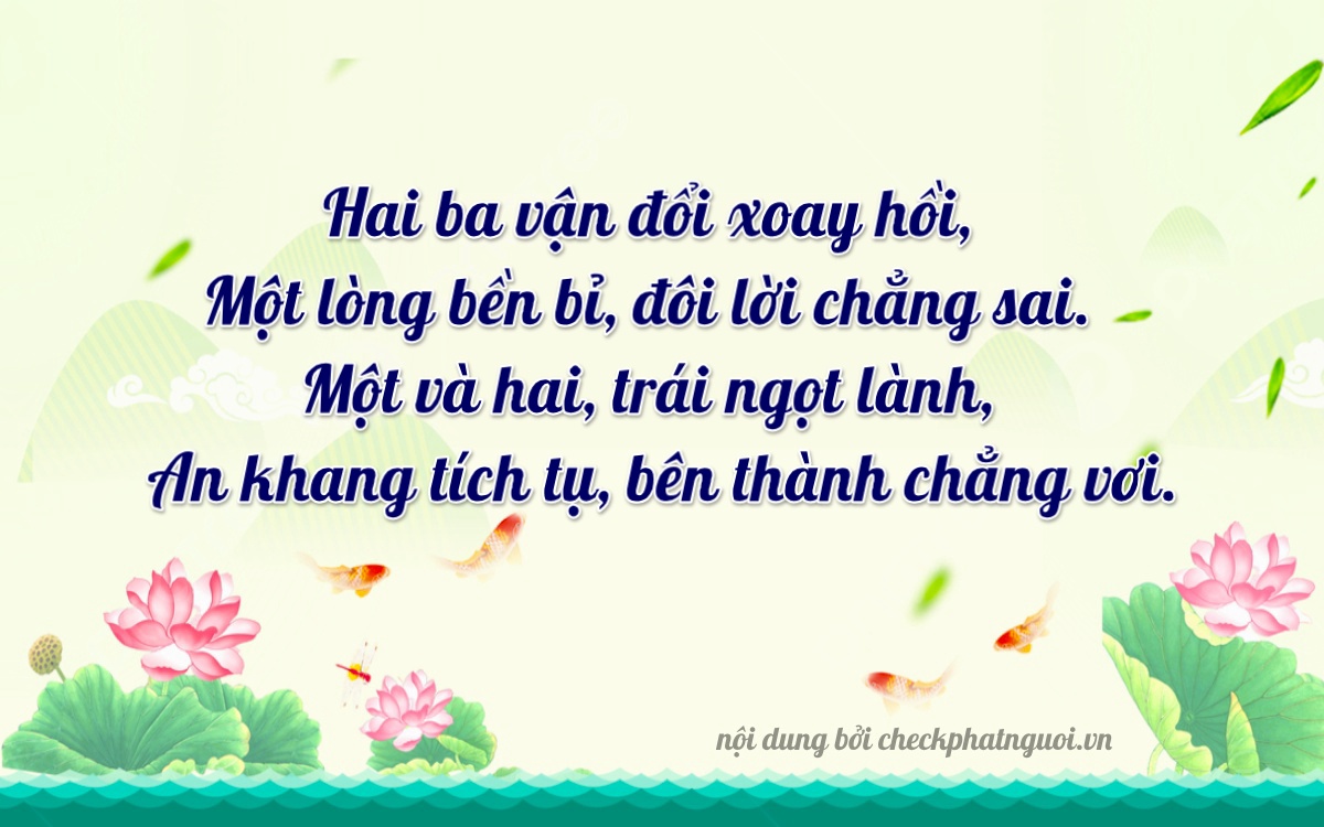 Bài thơ ý nghĩa cho <b>biển số 29Y5-23112</b> tại website checkphatnguoi.vn