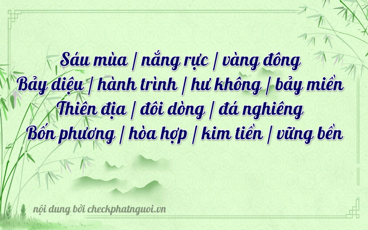 Bài thơ ý nghĩa cho <b>biển số 29Y5-56747</b> tại website checkphatnguoi.vn