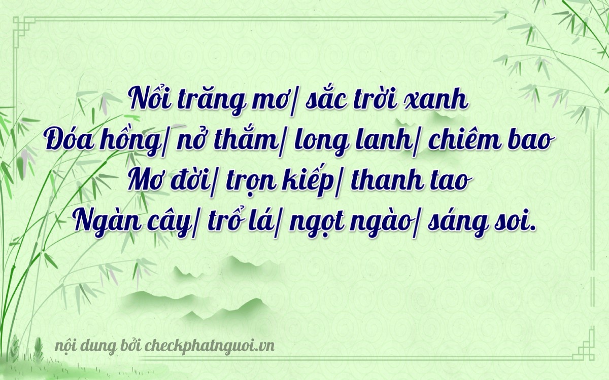 Bài thơ ý nghĩa cho <b>biển số 29Y5-71382</b> tại website checkphatnguoi.vn