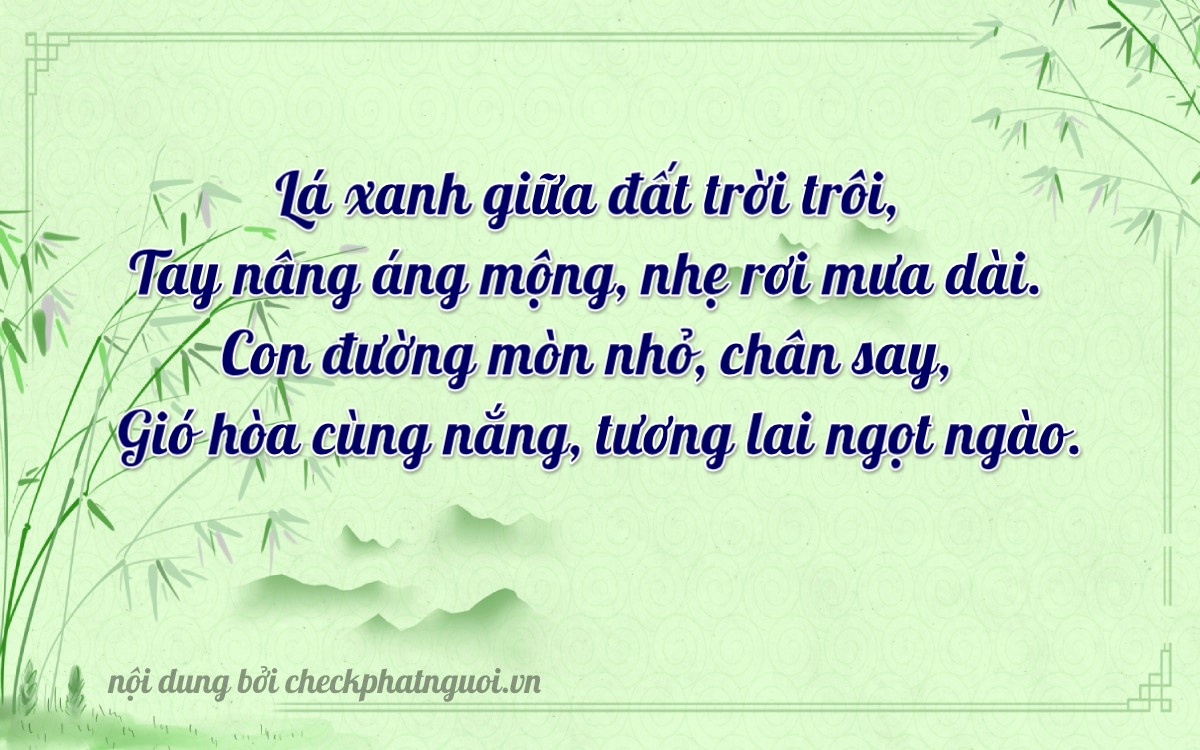 Bài thơ ý nghĩa cho <b>biển số 29Y5-83567</b> tại website checkphatnguoi.vn