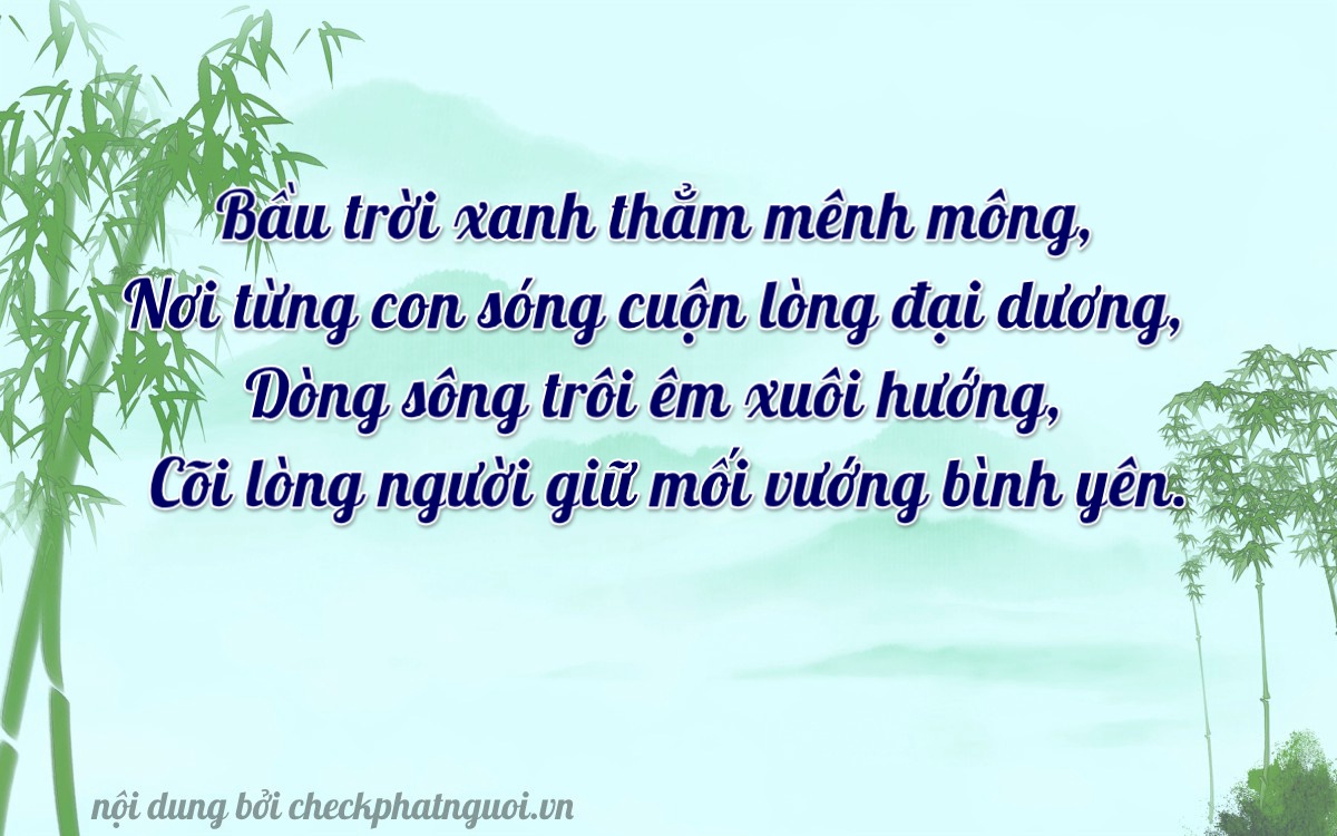 Bài thơ ý nghĩa cho <b>biển số 29Y7-56603</b> tại website checkphatnguoi.vn