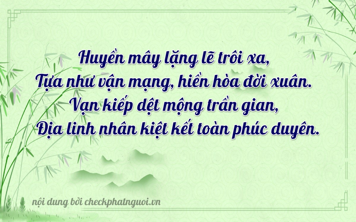 Bài thơ ý nghĩa cho <b>biển số 29Z1-47499</b> tại website checkphatnguoi.vn