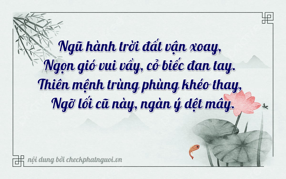 Bài thơ ý nghĩa cho <b>biển số 29Z1-60998</b> tại website checkphatnguoi.vn