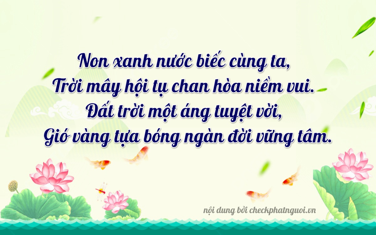 Bài thơ ý nghĩa cho <b>biển số 30A-05738</b> tại website checkphatnguoi.vn