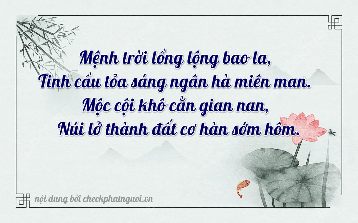 Bài thơ ý nghĩa cho <b>biển số 30A-07012</b> tại website checkphatnguoi.vn