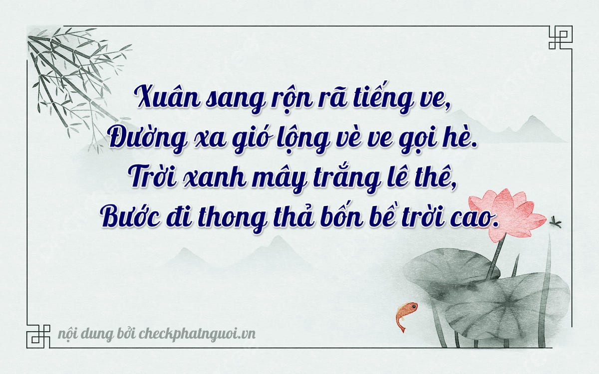 Bài thơ ý nghĩa cho <b>biển số 30A-10397</b> tại website checkphatnguoi.vn