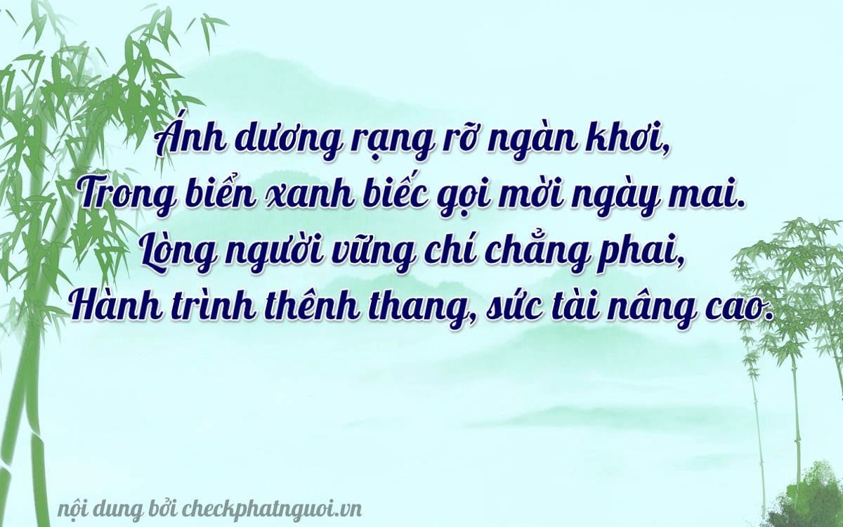 Bài thơ ý nghĩa cho <b>biển số 30A-14070</b> tại website checkphatnguoi.vn
