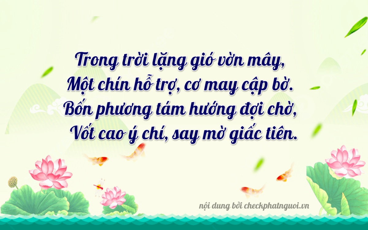 Bài thơ ý nghĩa cho <b>biển số 30A-21918</b> tại website checkphatnguoi.vn
